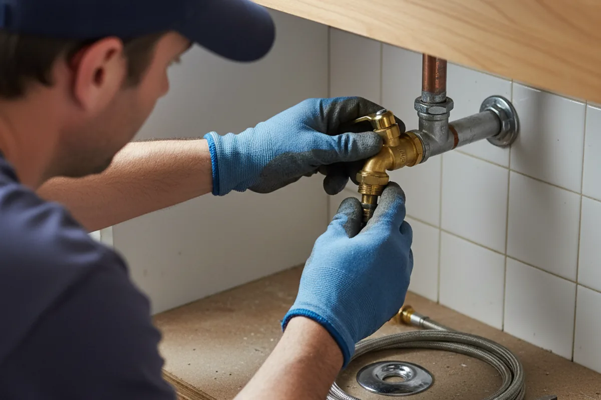 Shutoff valve and fitting work during Faucet and Fixture Repair in Brookside